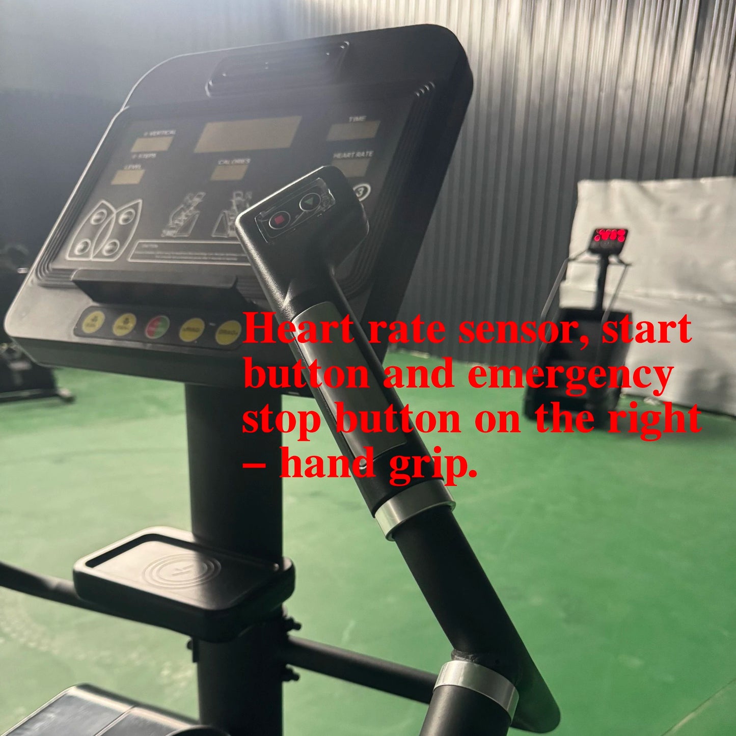 Versatile Commercial Stepper Machine with Heart Rate Sensor Heart Rate Monitoring and Emergency Stop for Safety