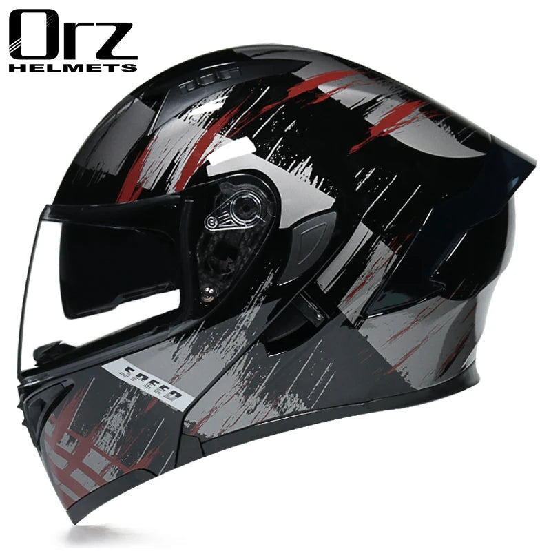 Flip Up Motorcycle Helmet Double lens full face helmet High quality DOT approved Moto cascos motociclistas capacete
