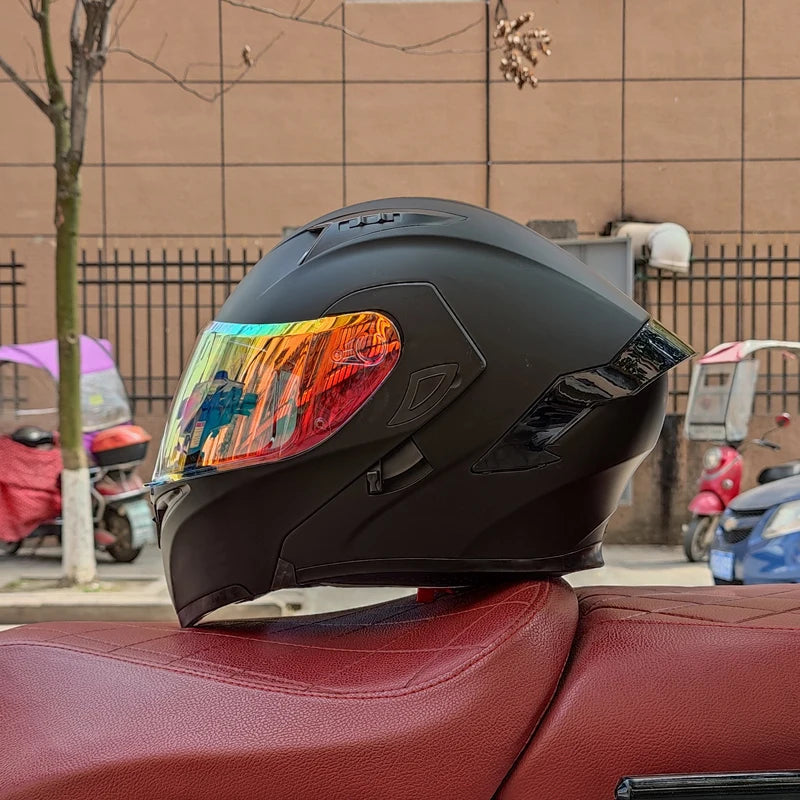 Flip Up Motorcycle Helmet Double lens full face helmet High quality DOT approved Moto cascos motociclistas capacete