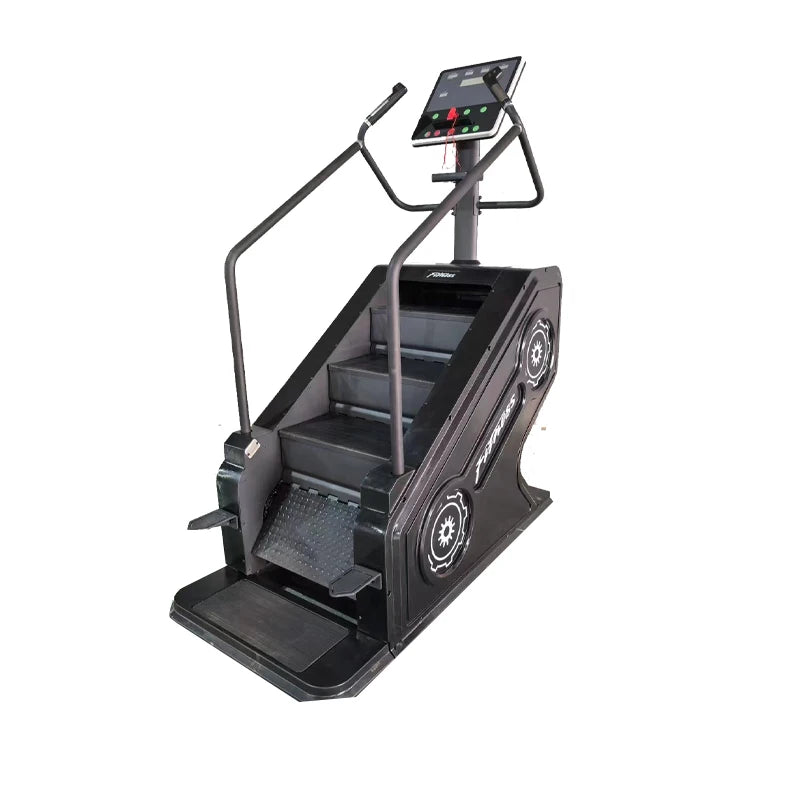 Versatile Commercial Stepper Machine with Heart Rate Sensor Heart Rate Monitoring and Emergency Stop for Safety