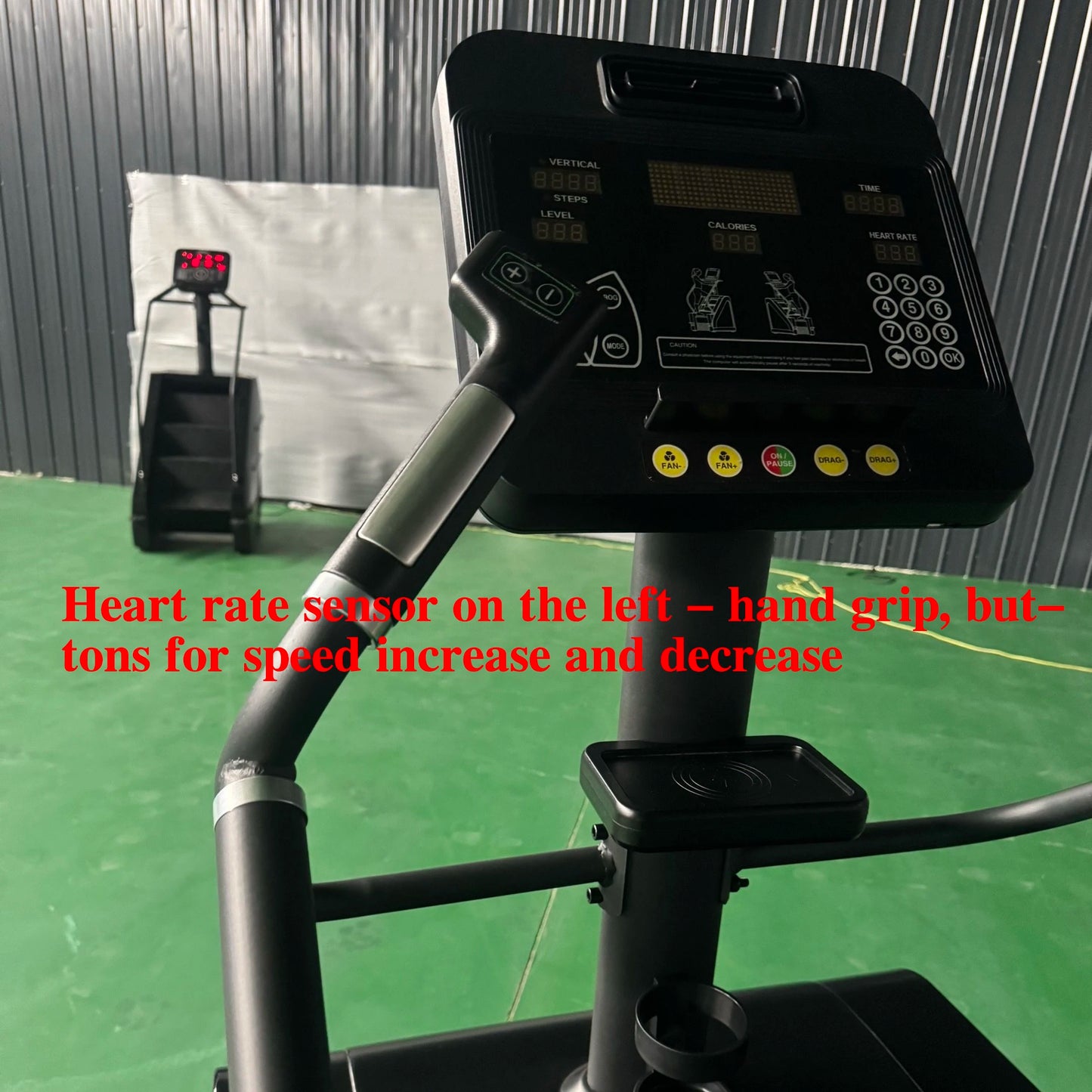 Versatile Commercial Stepper Machine with Heart Rate Sensor Heart Rate Monitoring and Emergency Stop for Safety