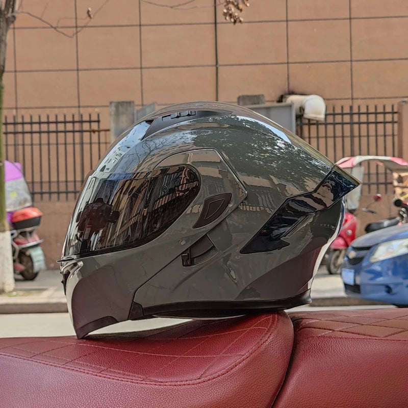 Flip Up Motorcycle Helmet Double lens full face helmet High quality DOT approved Moto cascos motociclistas capacete