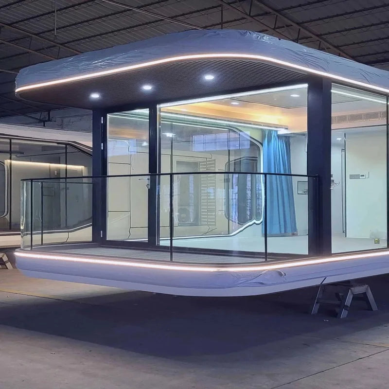 Luxury Soundproof Prefab Capsule House | Tiny Prefabricated Retreat with Bathroom