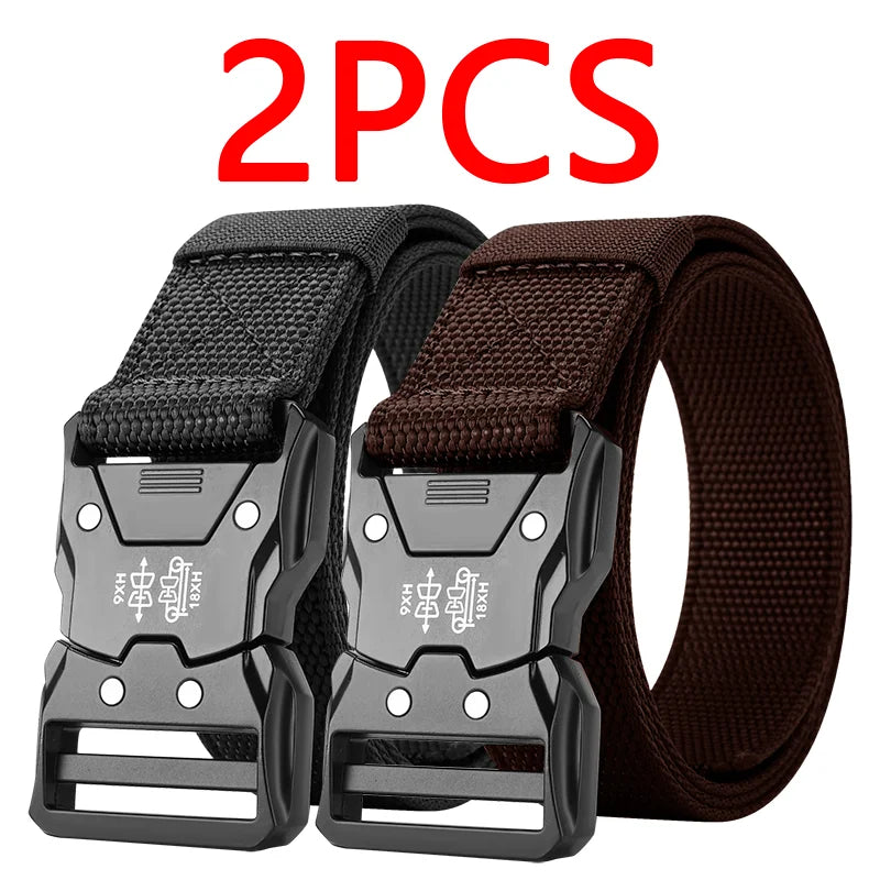 2PC Tactical Waist Belt - Durable Automatic Buckle, Perfect for Outdoor Adventures, Unisex Accessories for Men and Women
