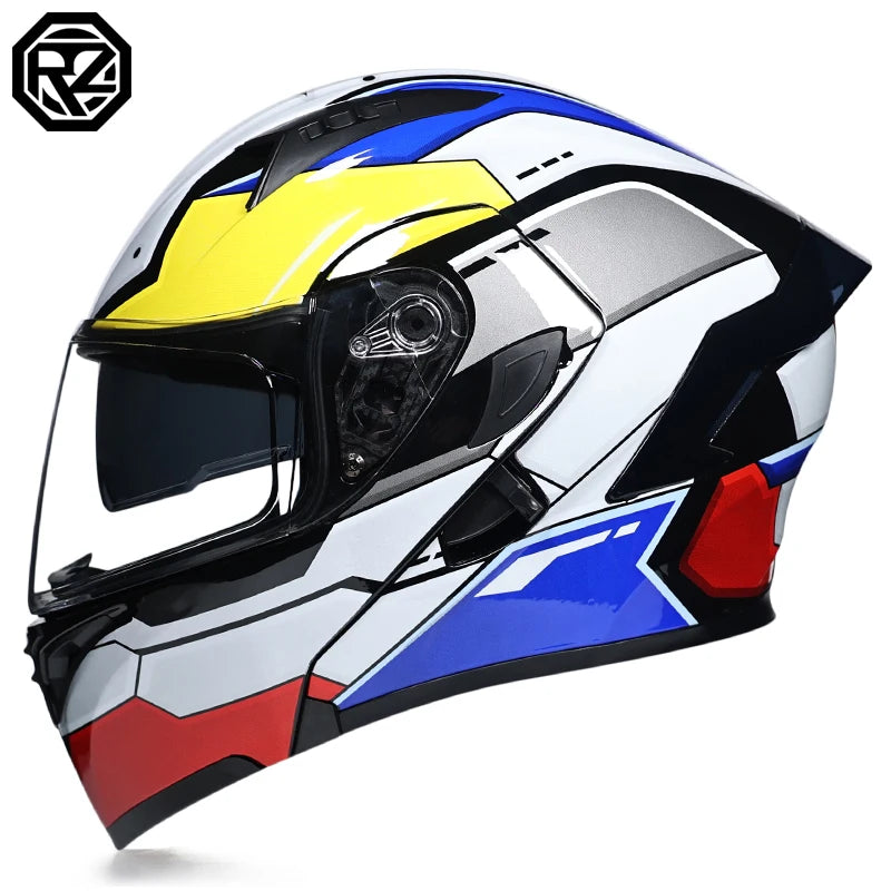 Flip Up Motorcycle Helmet Double lens full face helmet High quality DOT approved Moto cascos motociclistas capacete