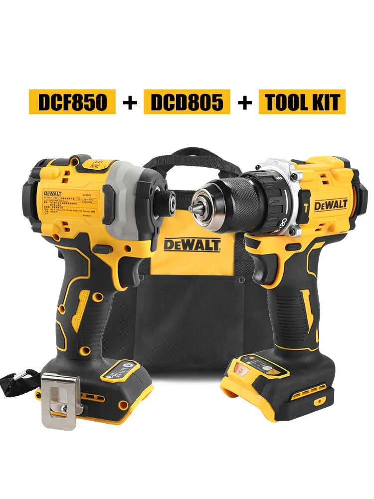 DeWalt Lithium Brushless Motor Screwdriver Electric Screwdriver Electric Hand Drill Impact Drill Combination DCF805 DCD850 New