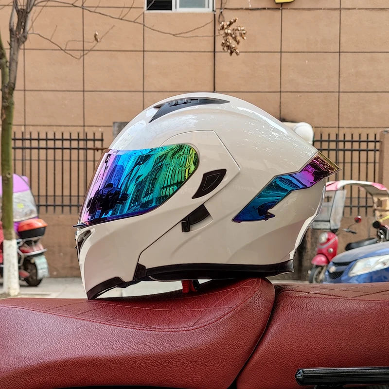 Flip Up Motorcycle Helmet Double lens full face helmet High quality DOT approved Moto cascos motociclistas capacete