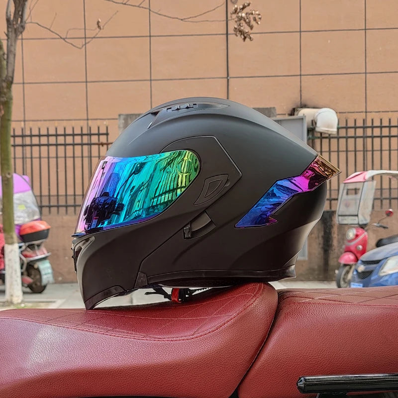 Flip Up Motorcycle Helmet Double lens full face helmet High quality DOT approved Moto cascos motociclistas capacete