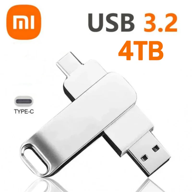 Xiaomi 16TB Flash Drive Usb 3.2 Super High Speed Metal Transfer U Disk Pen Drive Waterproof Type C Disk SSD USB Drive Disk